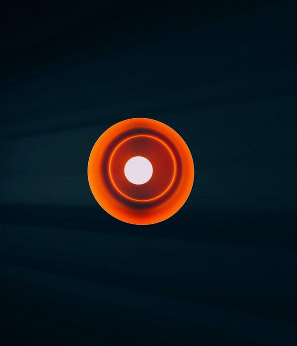 Abstract glowing sphere representing visual focus and energy